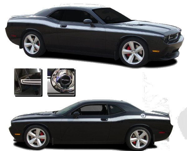 2009-2023 Dodge Challenger Classic Track Side Stripes Kit